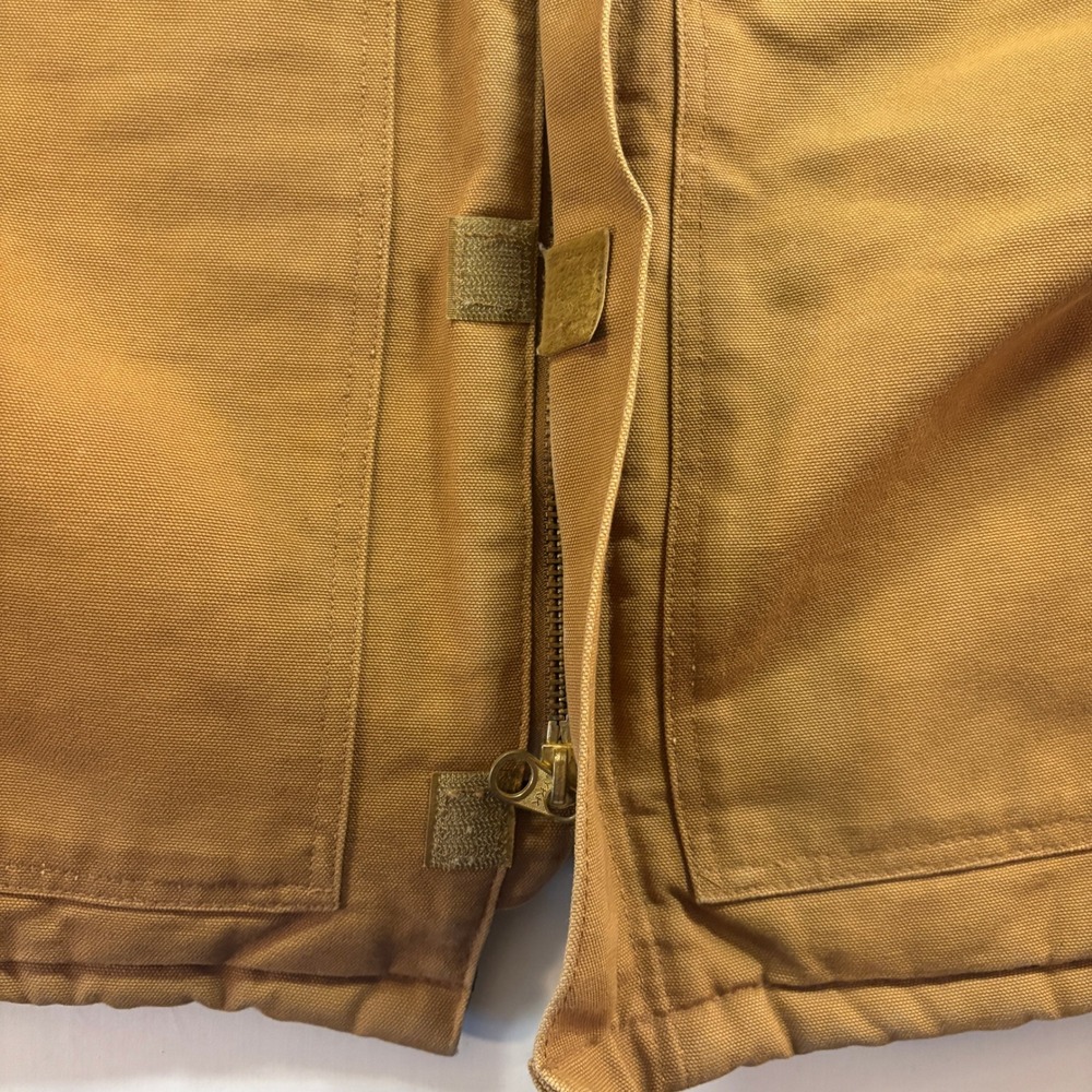 VTG Carhartt Workwear Jacket Brown Quilted Lined Corduroy Collar Men USA Size XL - Picture 11 of 15